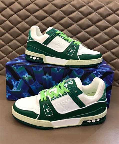 louis vuitton green trainer|Louis Vuitton trainer ss18 price.